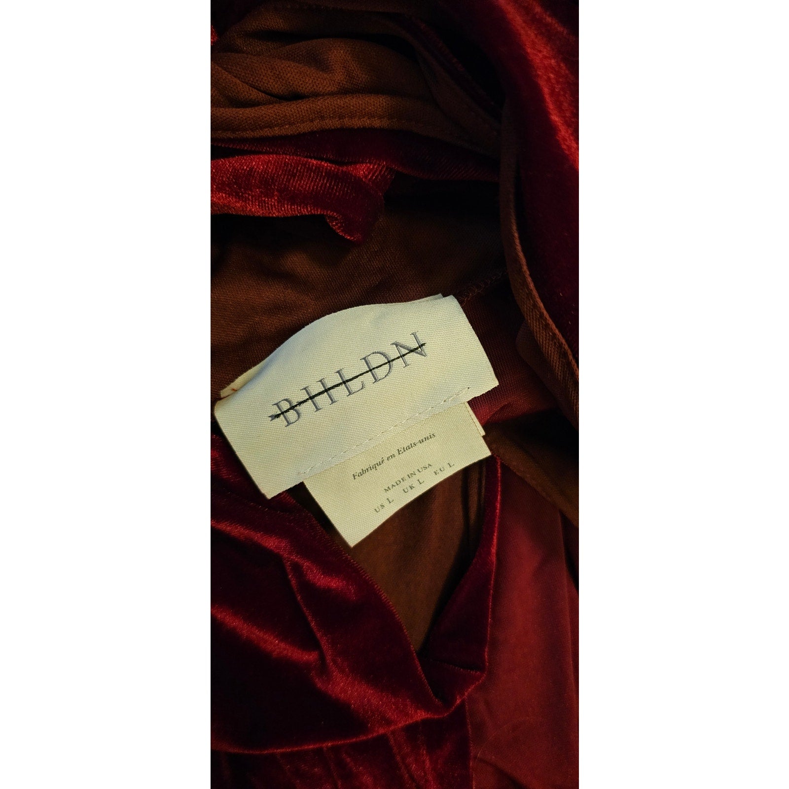 New Anthropologie BHLDN Rosaura Dress VELVET WRAPAROUND MAXI $198 Large WINE
