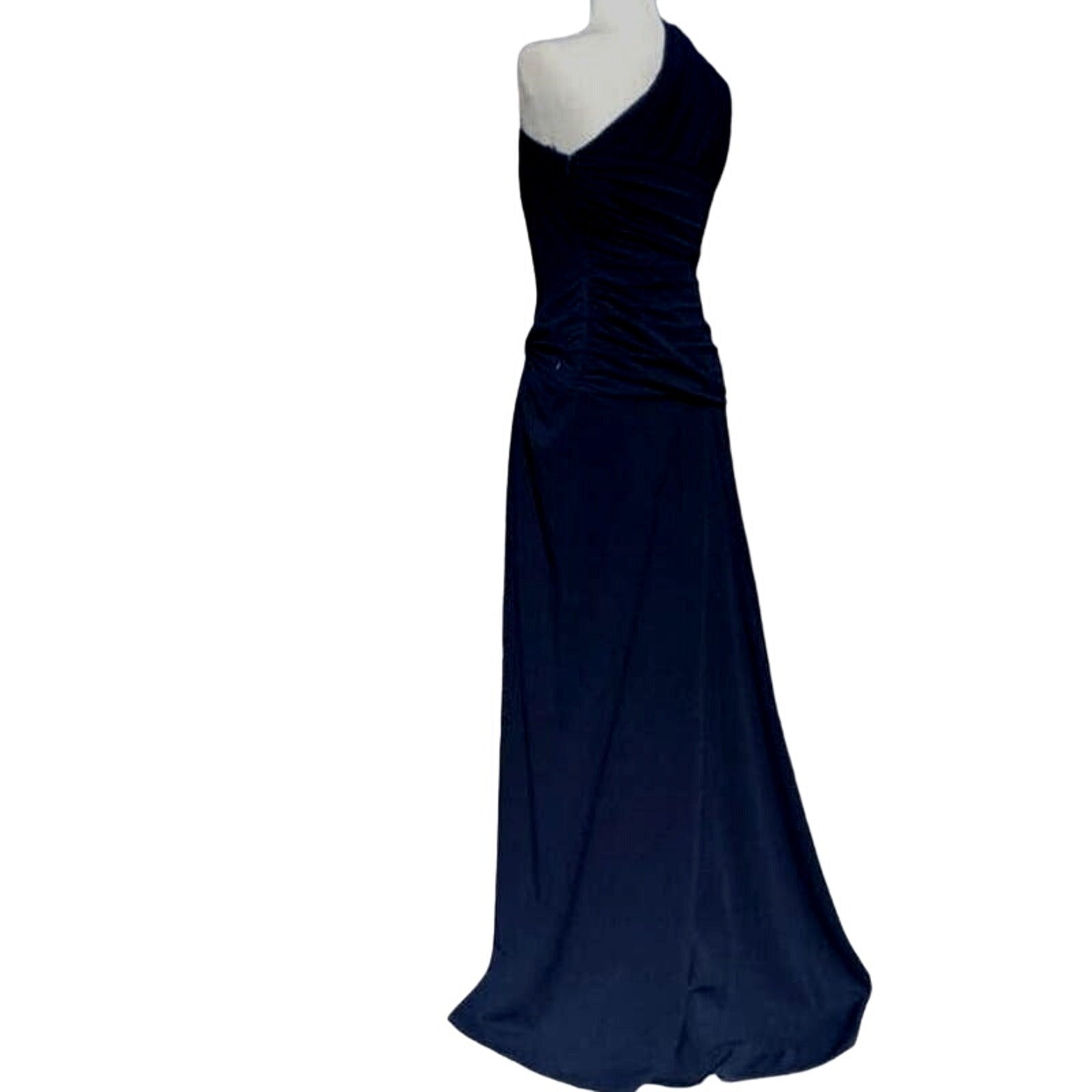 New Anthropologie BHLDN Tadashi Shoji Quinn Dress $408 LARGE Navy Crepe Formal