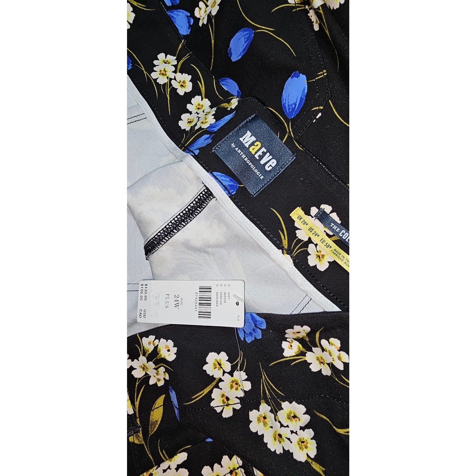 Anthropologie Maeve Colette Ponte Crop Wide-leg Pants