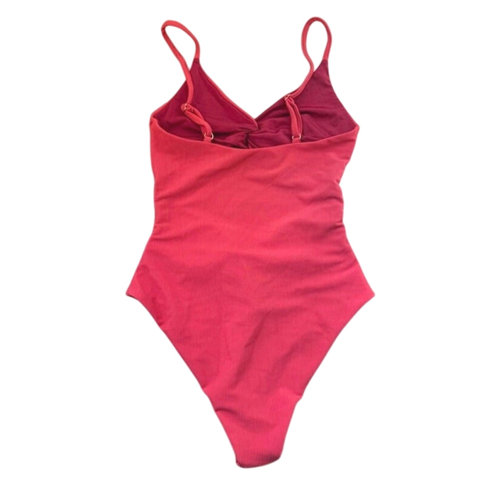 FREE PEOPLE Beach Riot Aviva Rib One-Piece SMALL Hibiscus Free People