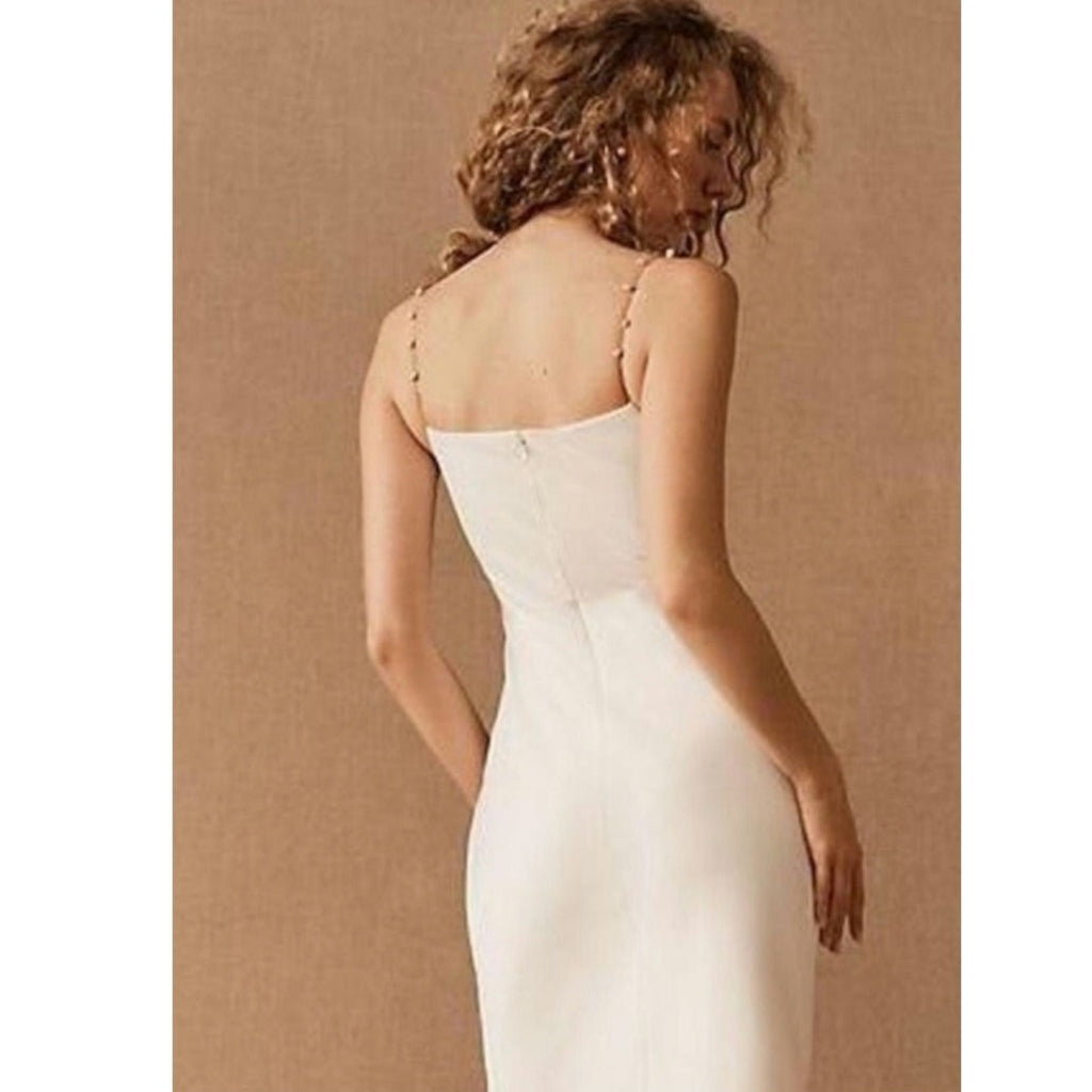 Anthropologie BHLDN Sachin & Babi Pema Dress SIZE 6 White PEARL CHAIN Sachin + Babi for Anthropologie