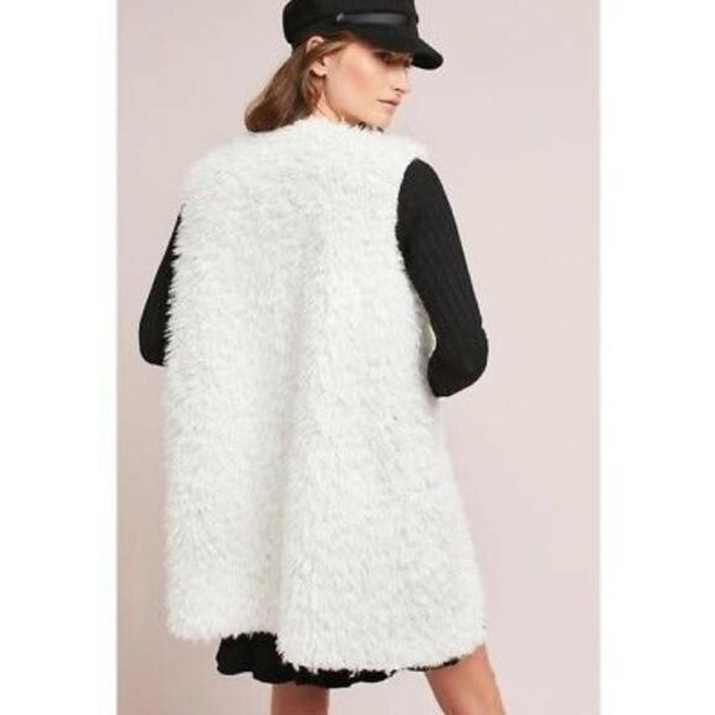 NEW Anthropologie Michael Stars $168 Faux Fur Reversible Vest Size Small