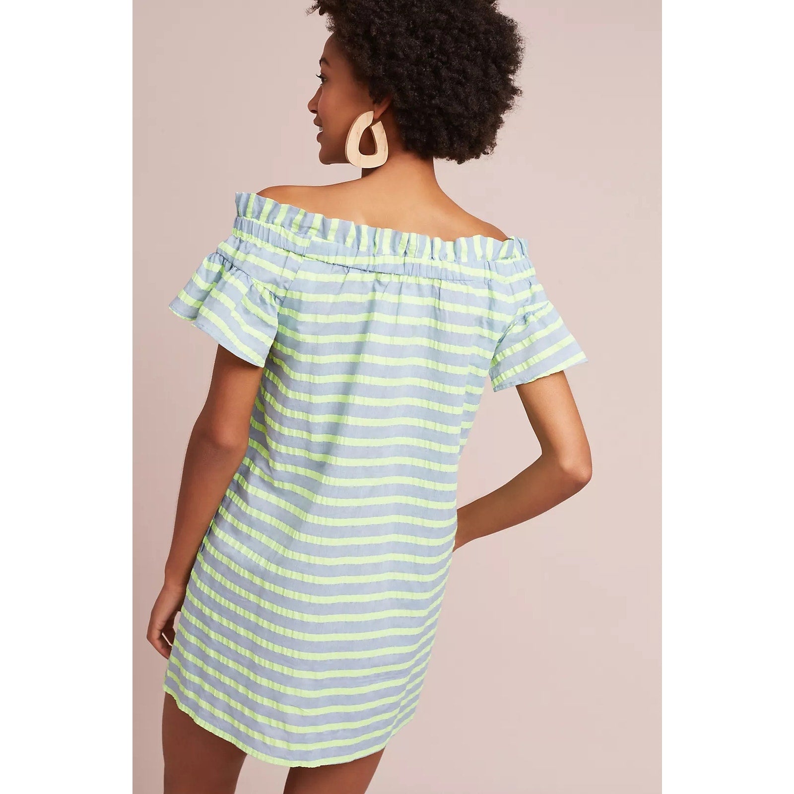 New Anthropologie COREY LYNN CALTER Bayside Off-The-Shoulder Dress $158 XSP / SP