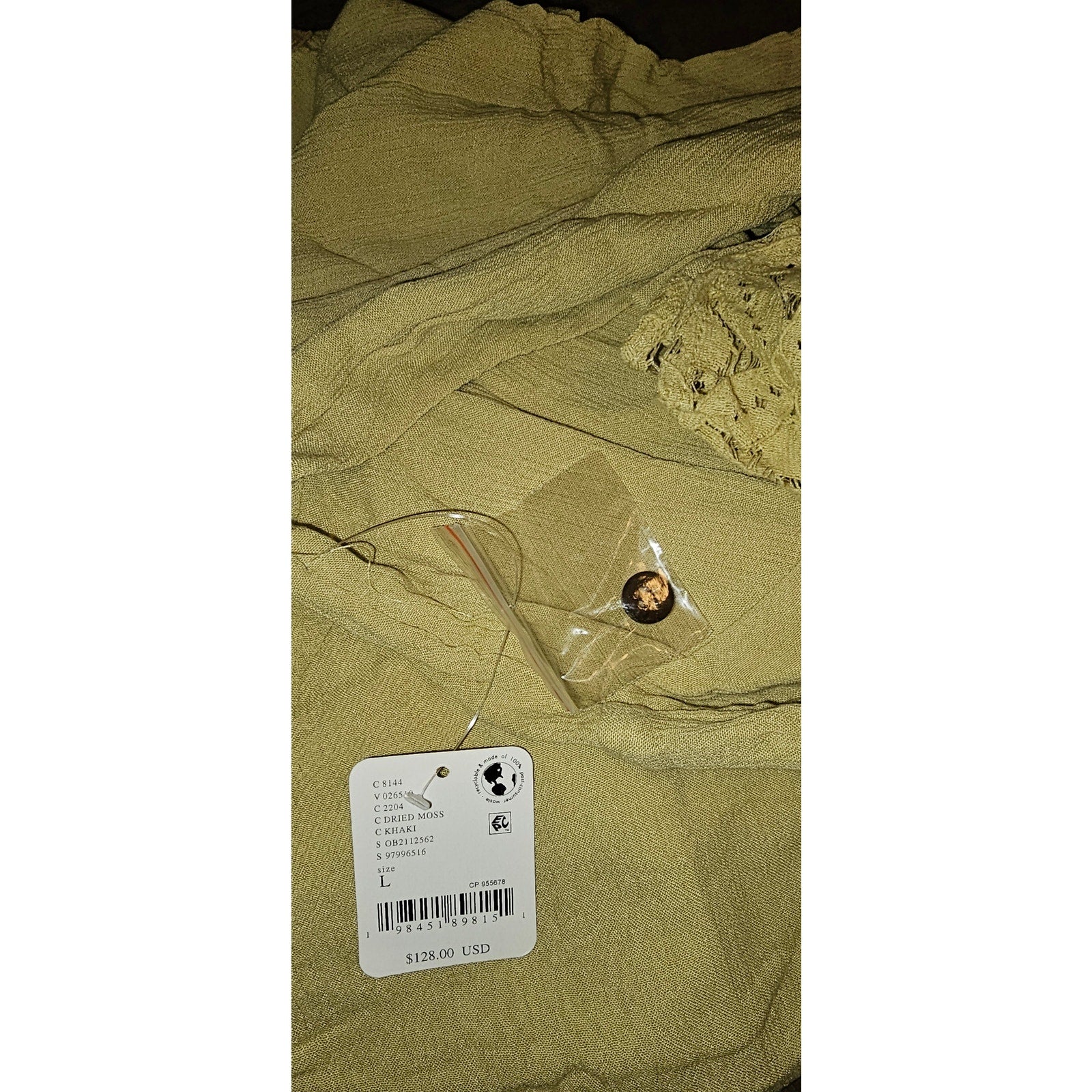 FREE PEOPLE Free-est Hazel Maxi Dress LARGE Dried Moss/Khaki Free People