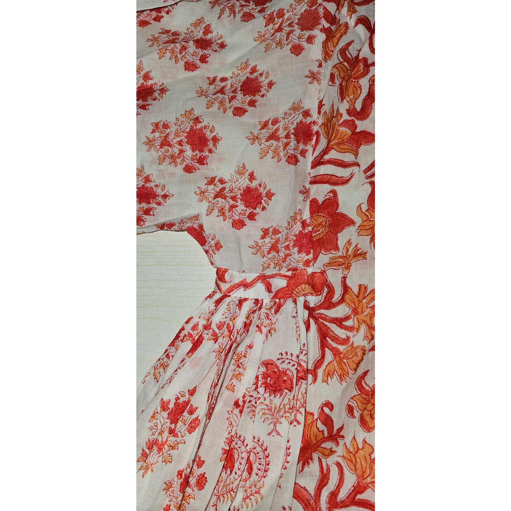 New Anthropologie Ro's Garden Bhopali Dress $220  X-SMALL Red Floral Motif