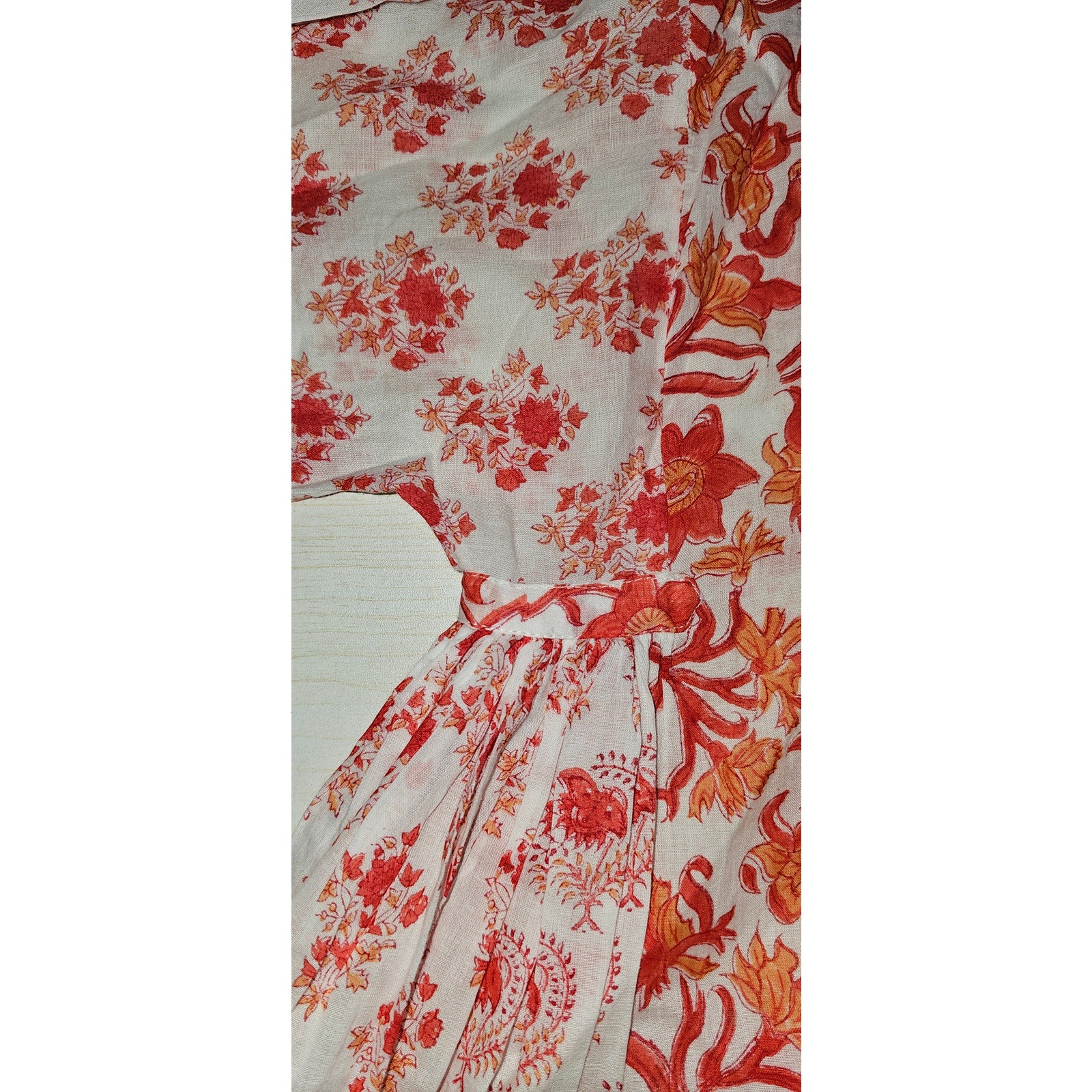 New Anthropologie Ro's Garden Bhopali Dress $220  X-SMALL Red Floral Motif