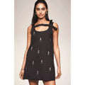 Anthropologie Maeve Sleeveless Bow Shift Mini Dress 2X Black Lipstick Anthropologie