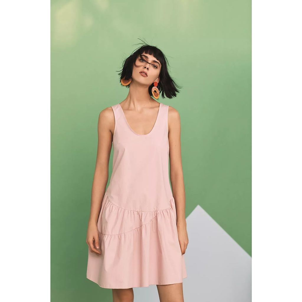 Anthropologie Blushed Poplin Swing Dress