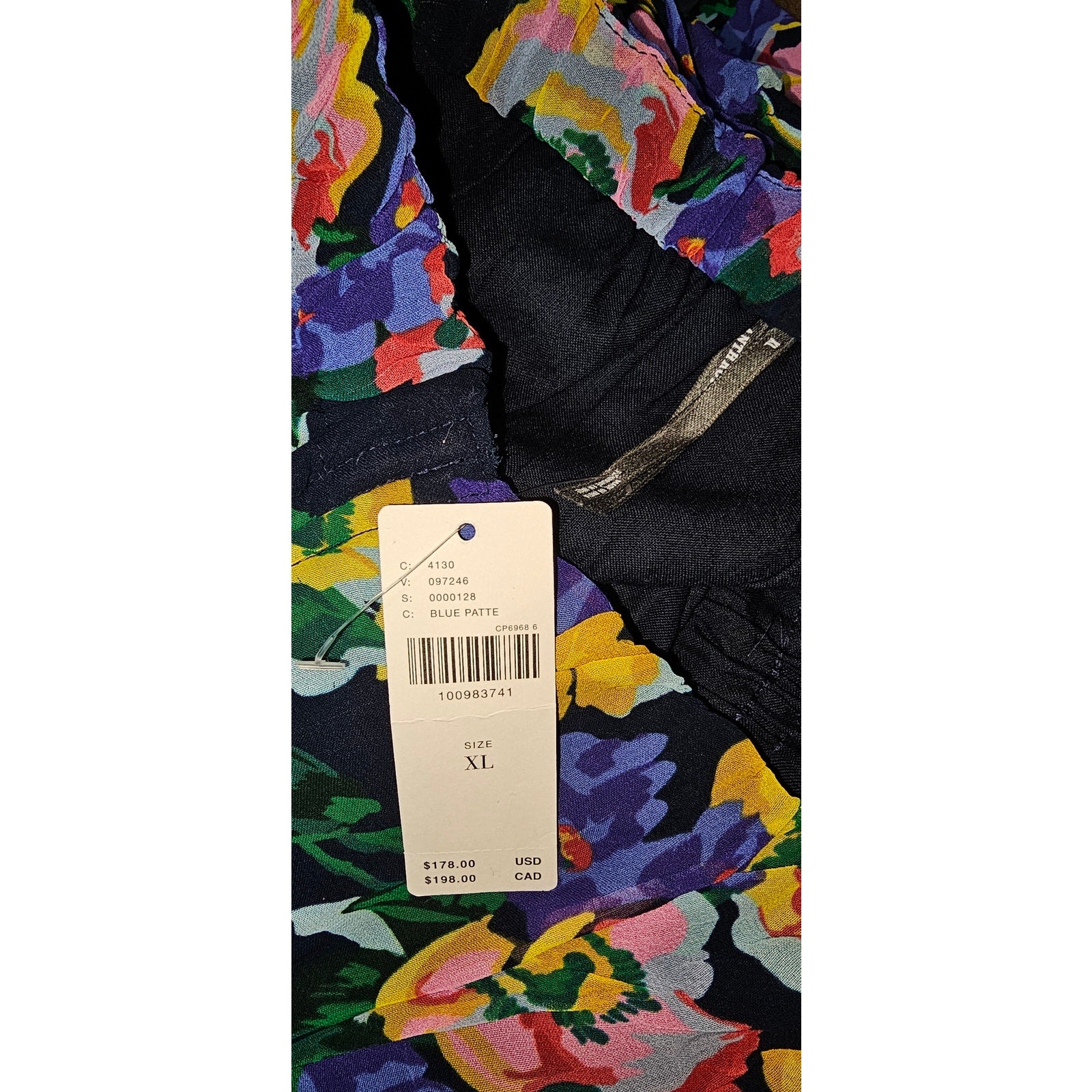 Anthropologie The Somerset Strapless Maxi Dress $178 X-Large Blue Floral