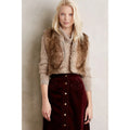 Anthropologie Artio Faux-Fur Leather Vest