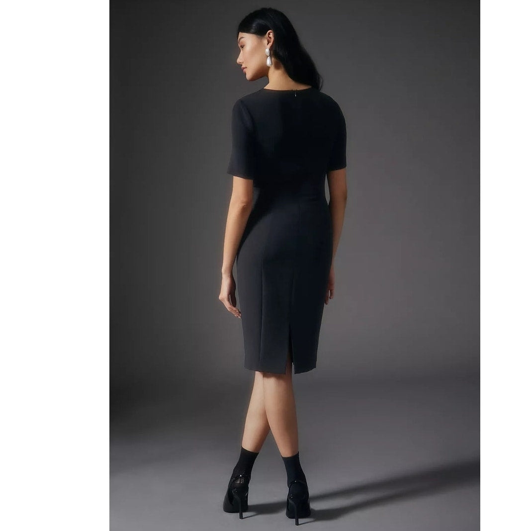 New Anthropologie Black Halo Sweetheart Cutout Dress $390 SIZE 12 Black