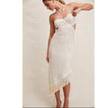 New Free People Anna Sui Crochet Lace Cutout Halter Midi Dress $660 X-SMALL (P)
