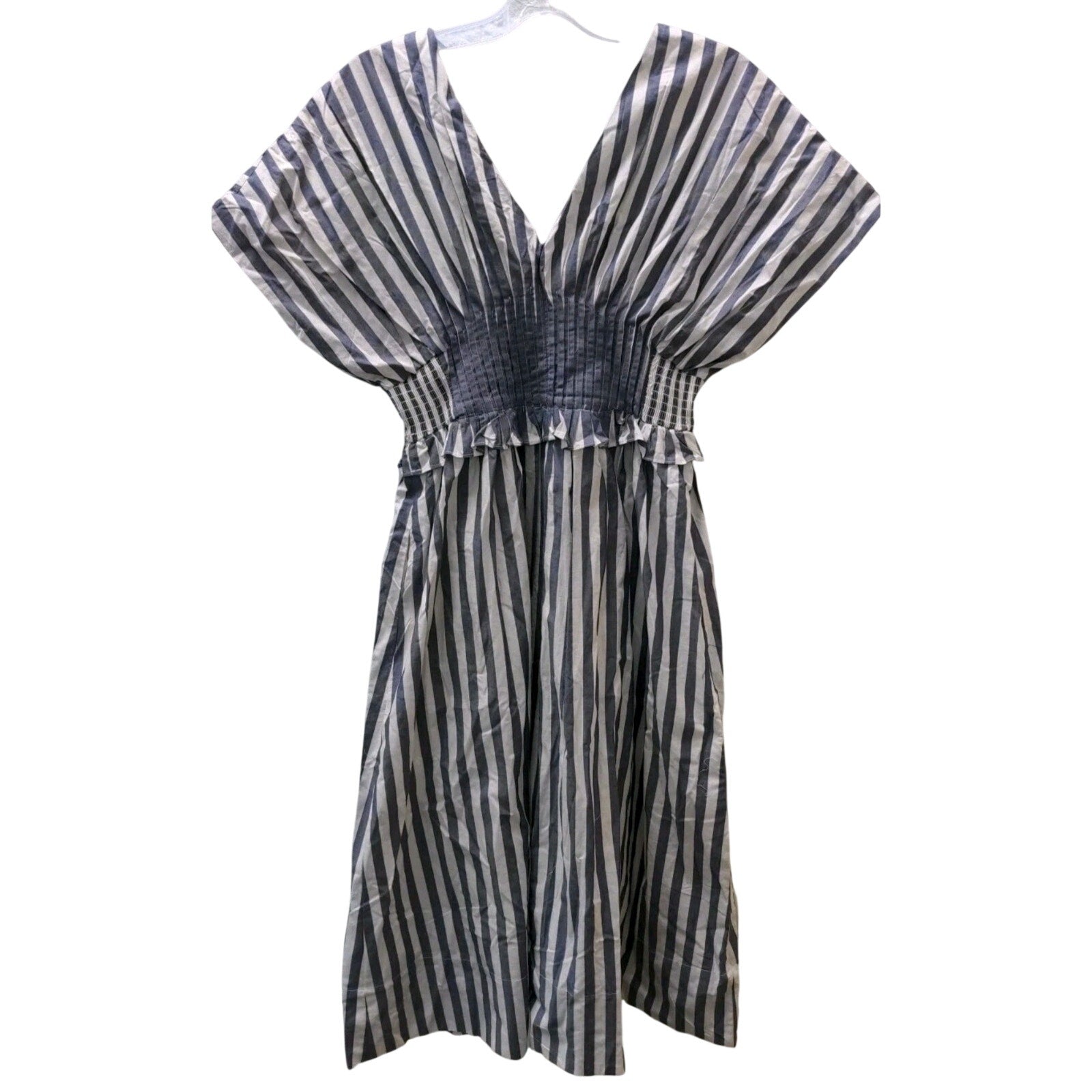 Anthropologie V-Neck Zip-Front Midi Dress