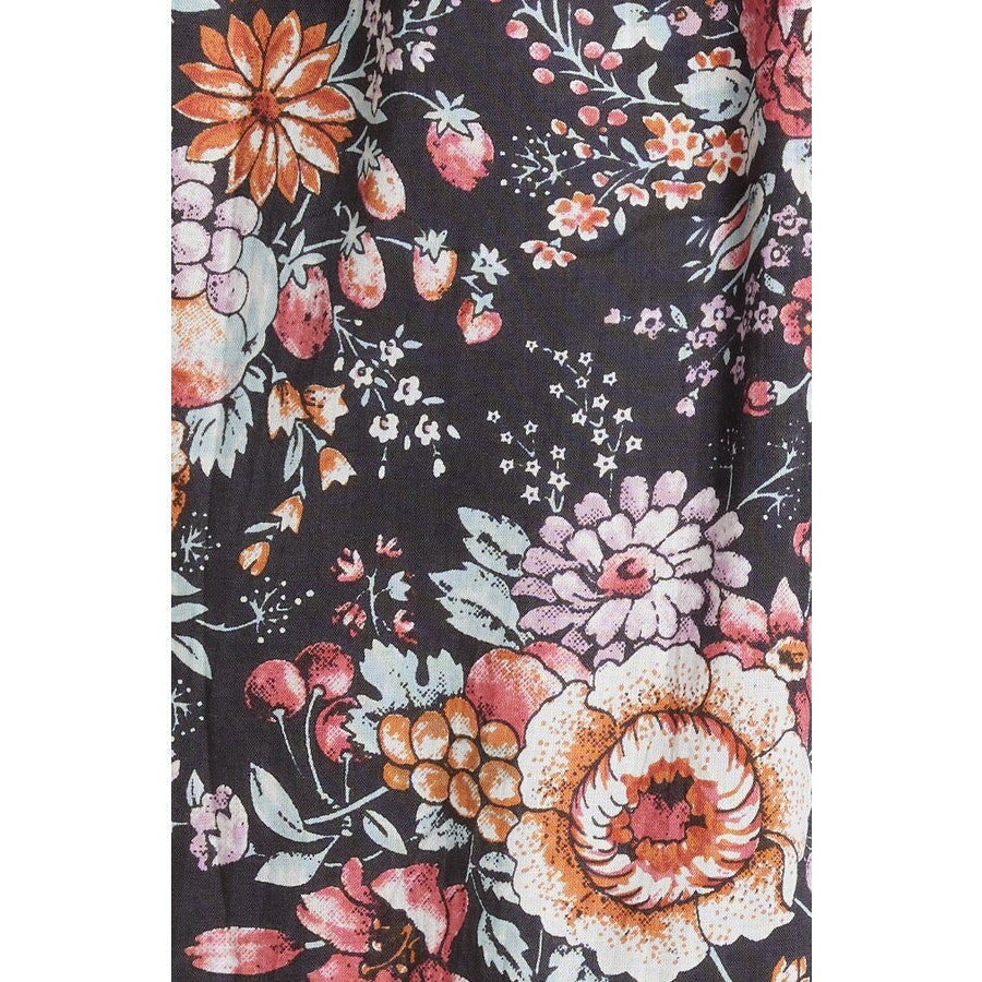 New MILLE Astrid Tasseled Midi Dress $248 SMALL Bloomsbury Floral Long Sleeve
