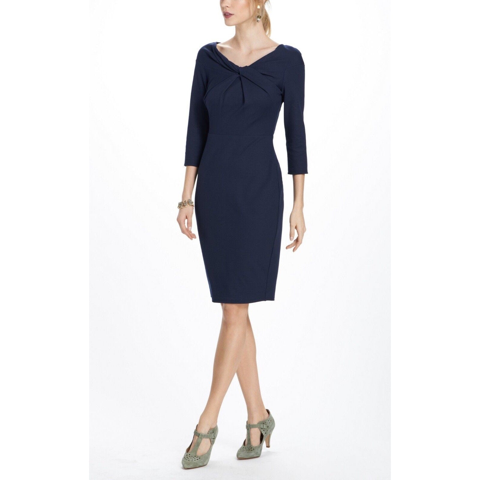 New Anthropologiex Bailey 44 Ina Boatneck Mini Dress Navy Blue $178 X-SMALL