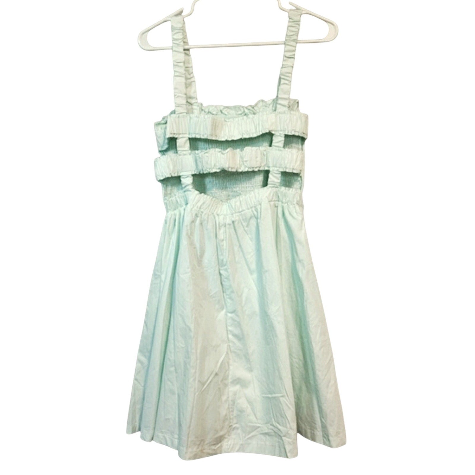 Anthropologie Smocked Mini Dress by PINCH MEDIUM Guac - Mint Green Anthropologie
