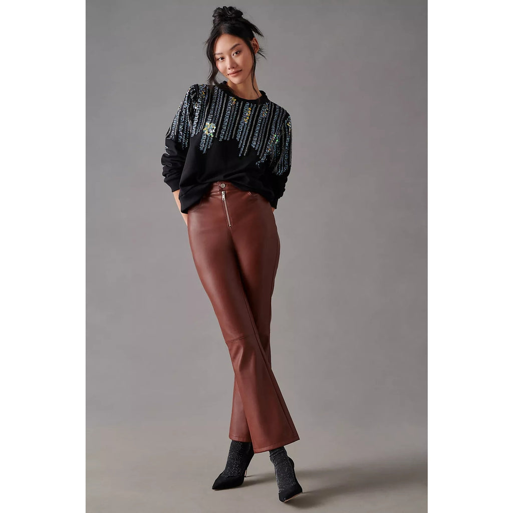 Anthropologie Let Me Be Disco Sequin Sweatshirt