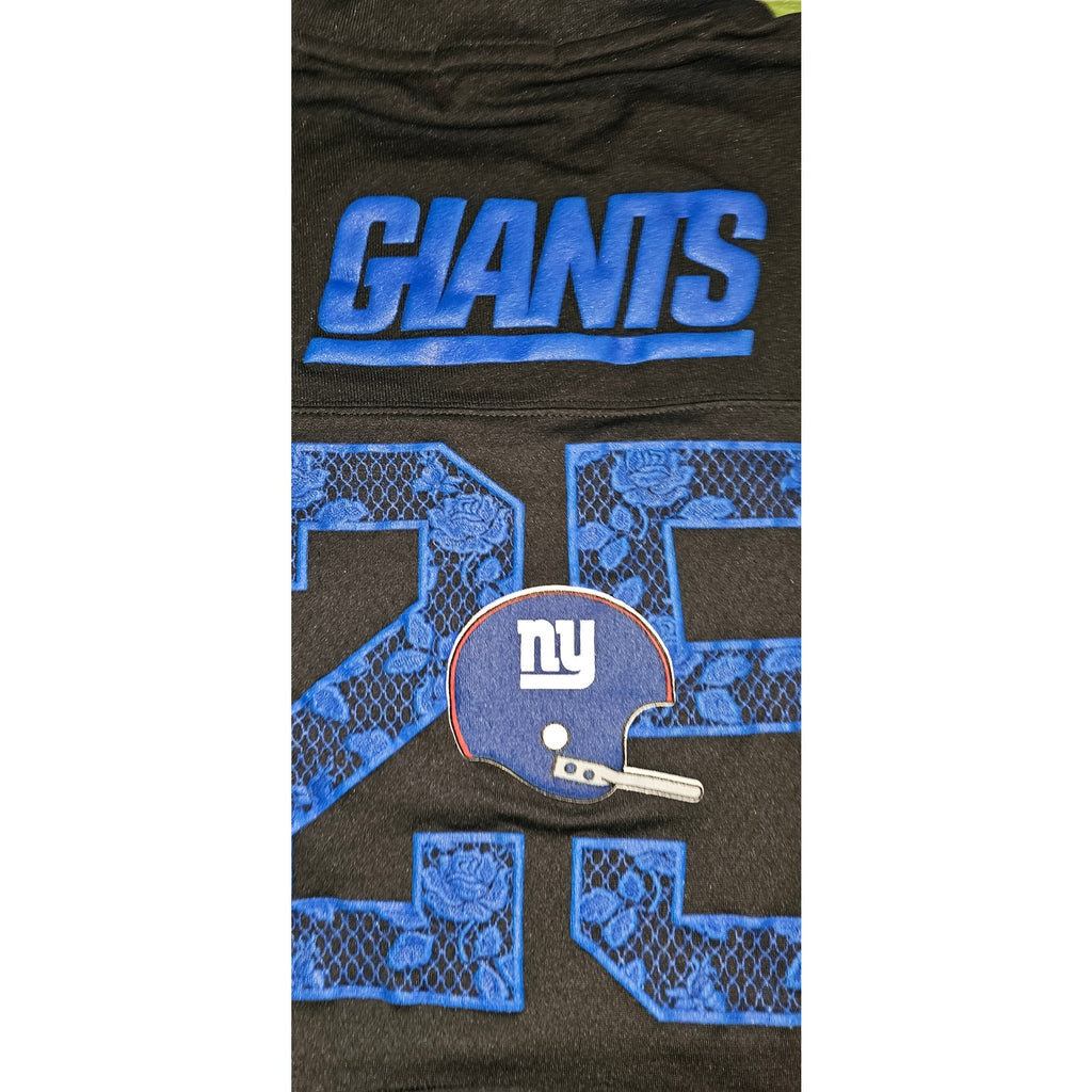 Anthropologie Mitchell & Ness NFL Cropped Jersey XS Blue NY GIANTS Anthropologie