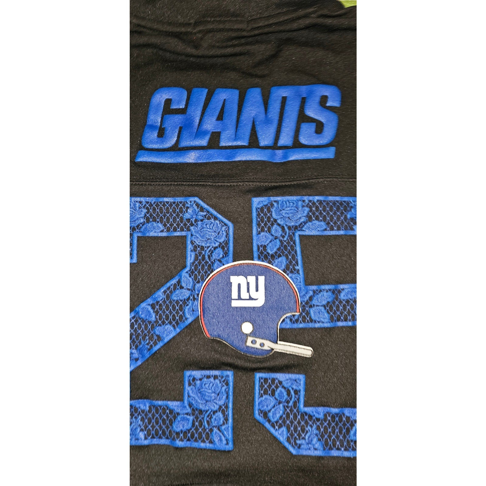Anthropologie Mitchell & Ness NFL Cropped Jersey XS Blue NY GIANTS Anthropologie