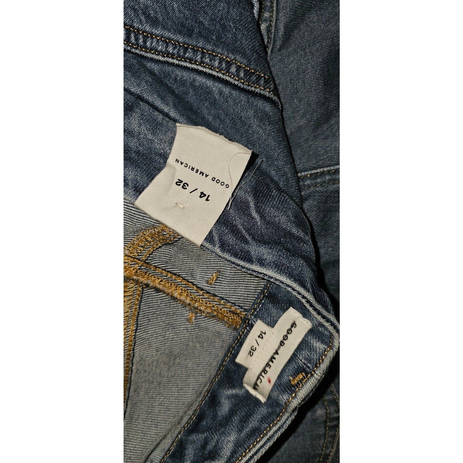 New ANTHROPOLOGIE Good American Good Legs Mid-Rise Straight Jeans $159 SZ 14/32