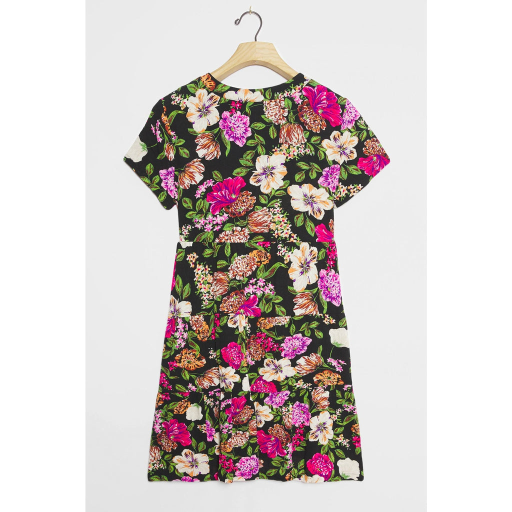 New Anthropologie Maeve Harper Tunic Dress $128 X-SMALL Black Abstract