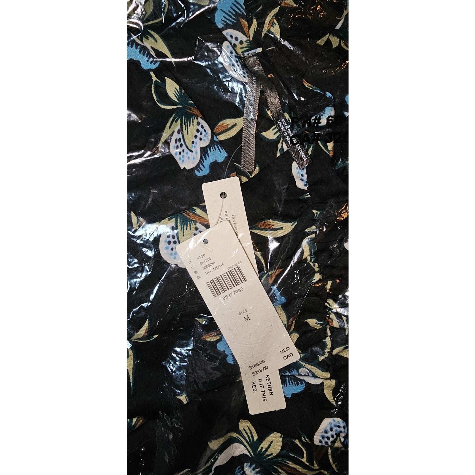 Anthropologie Sweetheart Ruched Drop-Waist Dress $188 MEDIUM Black Floral Anthropologie