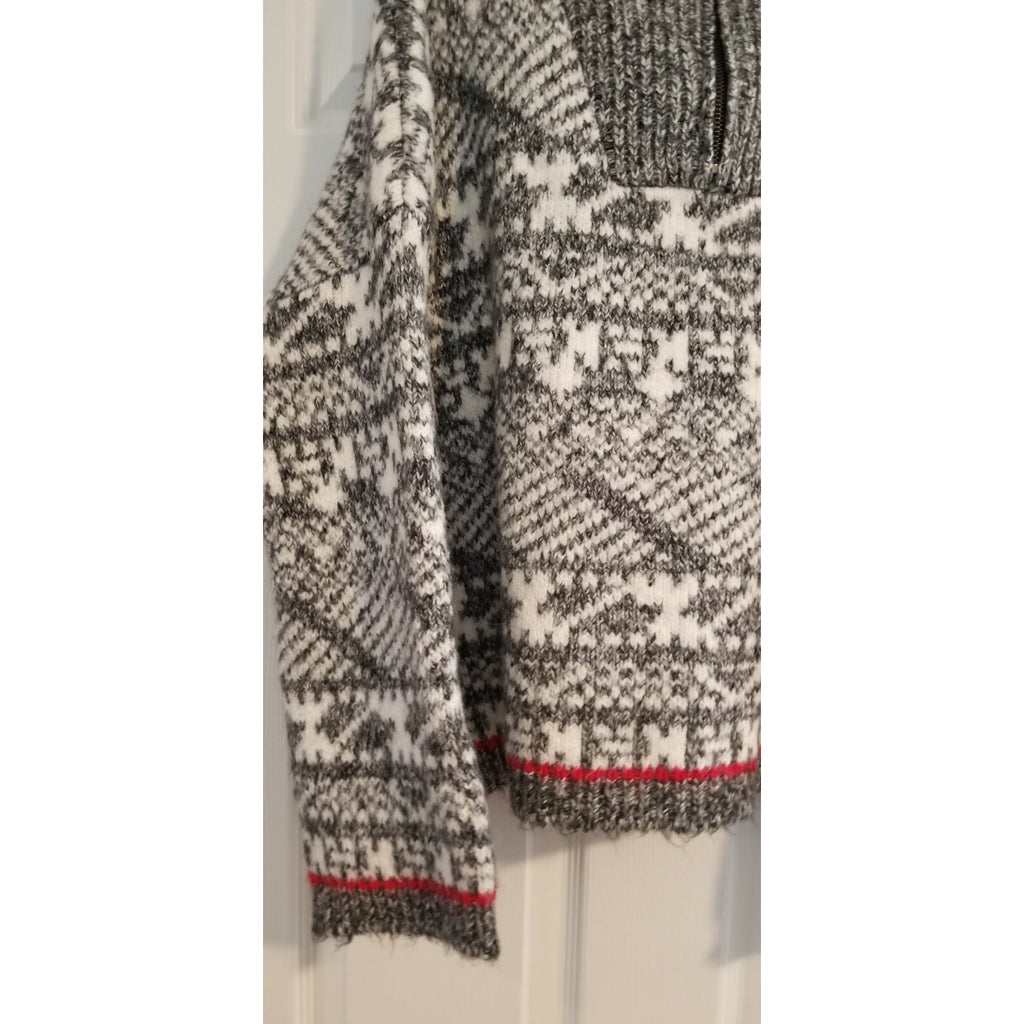 New Anthropologie by Line Geo Fairsile Half-Zip Pullover Size Small Grey