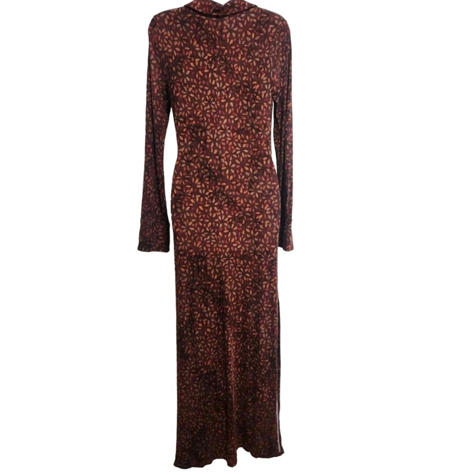 New Free People Shayla Faux Wrap Midi Dress $128 SMALL Long Sleeve