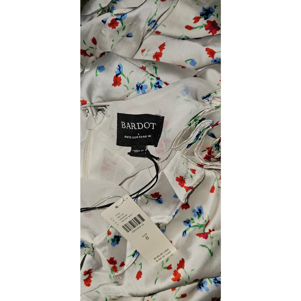 Anthropologie Bardot Olea Sleeveless Ruffle Midi Dress $148 SIZE 8