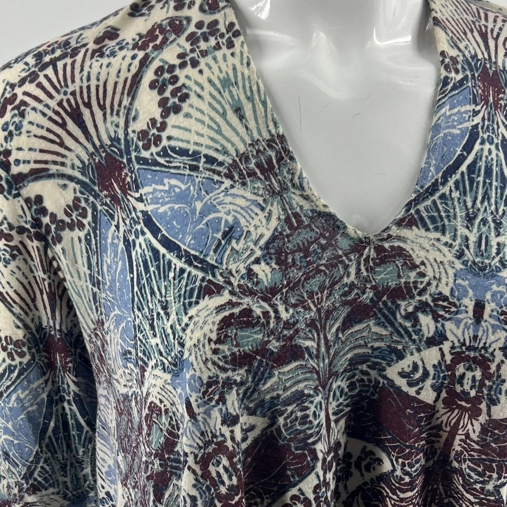 New Free People Snow Combo Long Sleeve Tulip Top $88 Small Boho Lace Applique