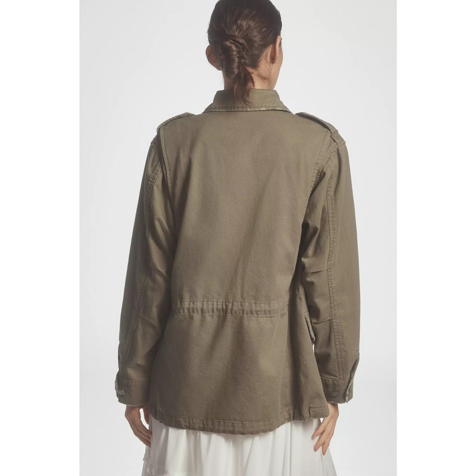 New Anthropologie by Pilcro Cotton Utility Jacket $178 X-Small (S) Olive Green