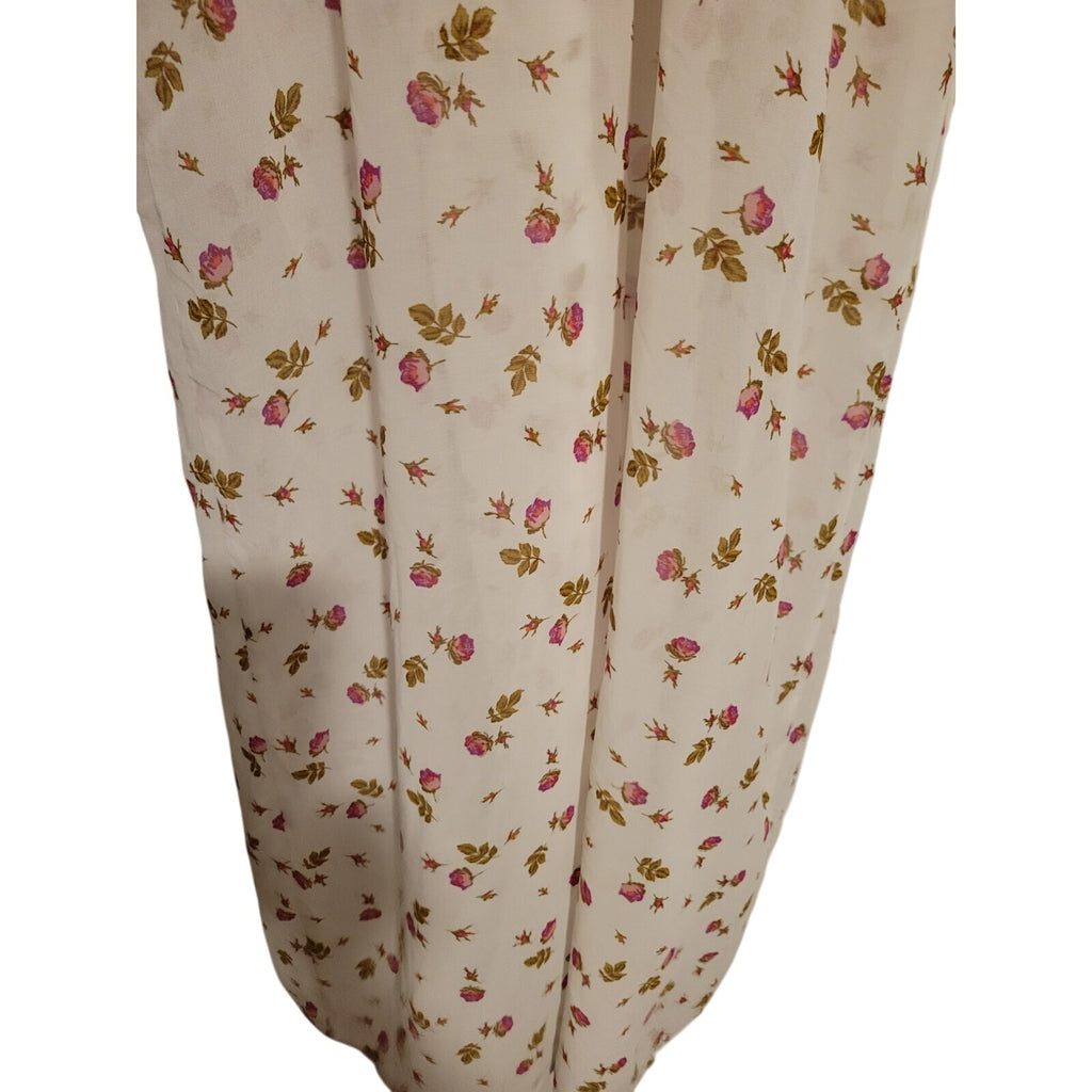 New Free People White Floral Meadow Rue Wide-leg Jumpsuit Size 6 Boho