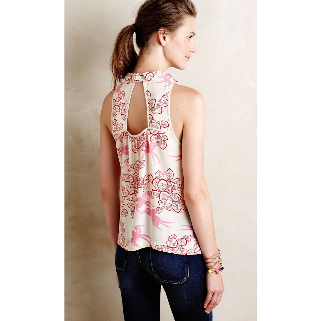 NEW Anthropologie Maeve Women's Pink Elata Floral Tank Size 2