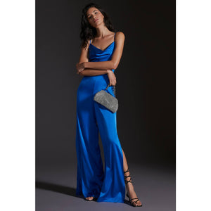 New Anthropologie Hutch Cowl Neck Jumpsuit $188 SIZE 4 Sapphire Special Occasion