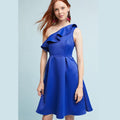 New Anthropologie Seen Worn Kept Shreya Fit & Flare Blue Midi Dress $158 Size 2