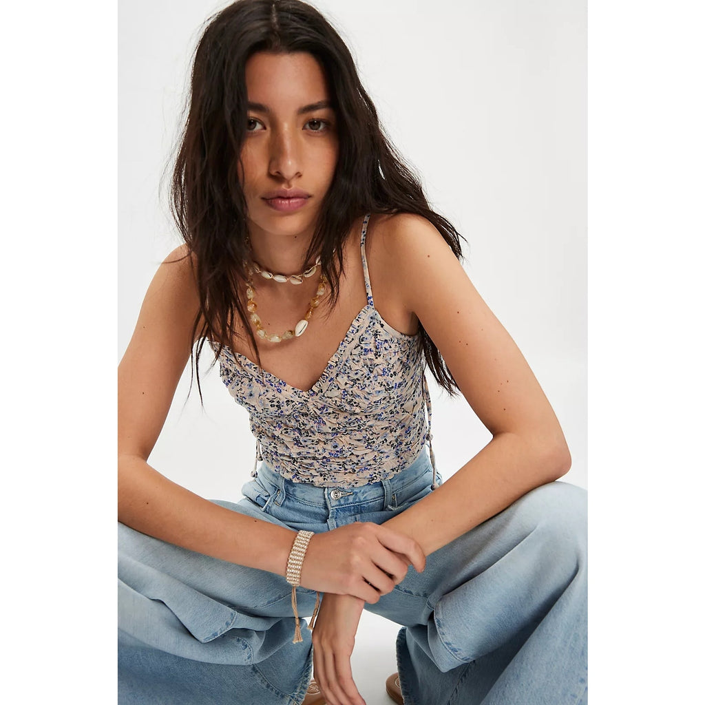 FREE PEOPLE Brunch Club Tank Mini Skirt Set MEDIUM Petal Pink Combo Free People