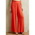 New Anthropologie Harlyn Sabie Wide Leg Coral Orange Lightweight Pants Small