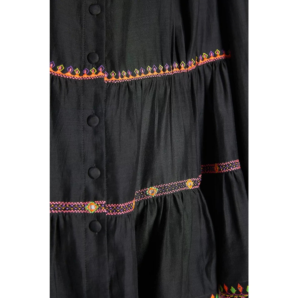New Anthropologie Tatienne Babydoll Blouse by Tanvi Kedia Size XS Embroidered