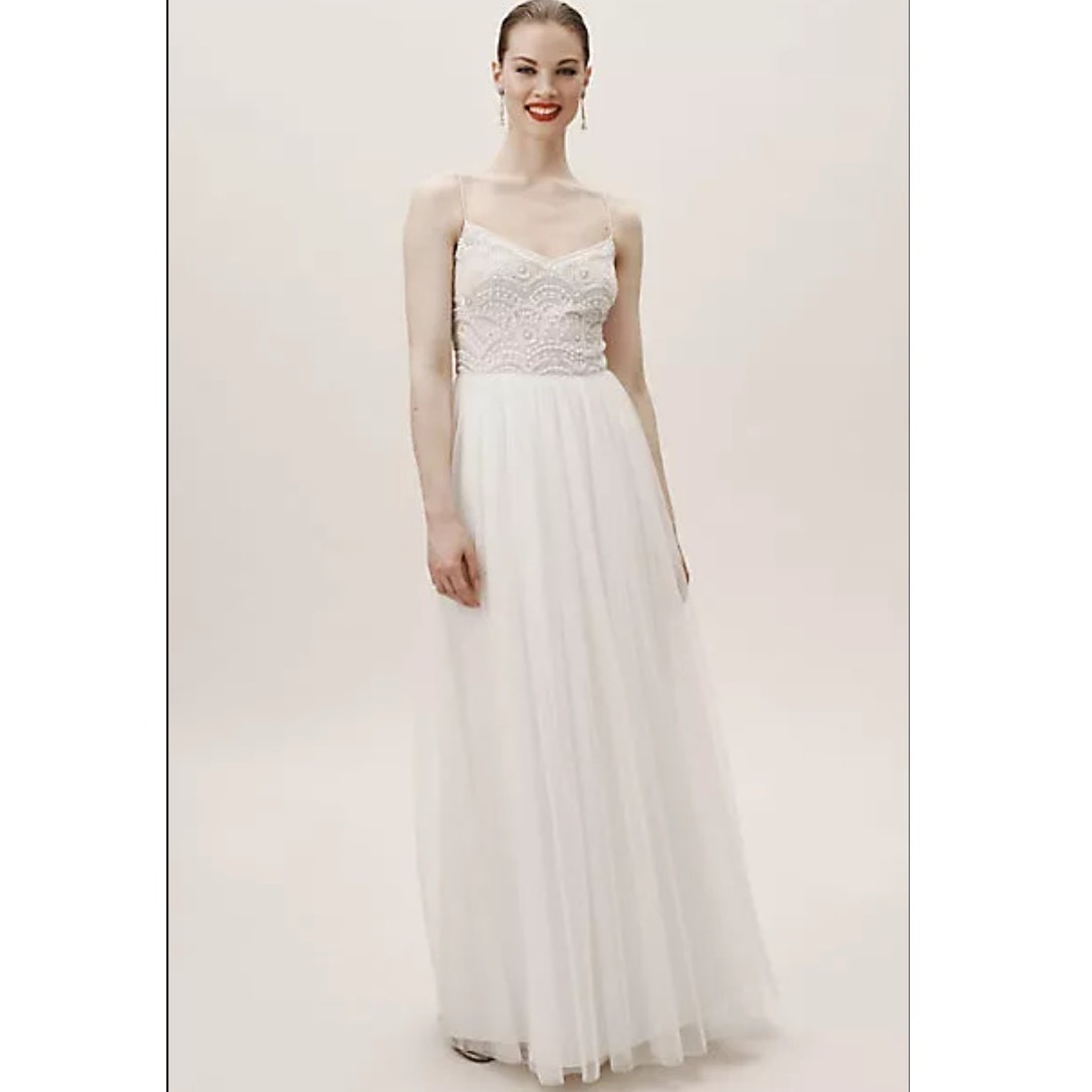 Anthropologie Bhldn Avaline Dress Beaded