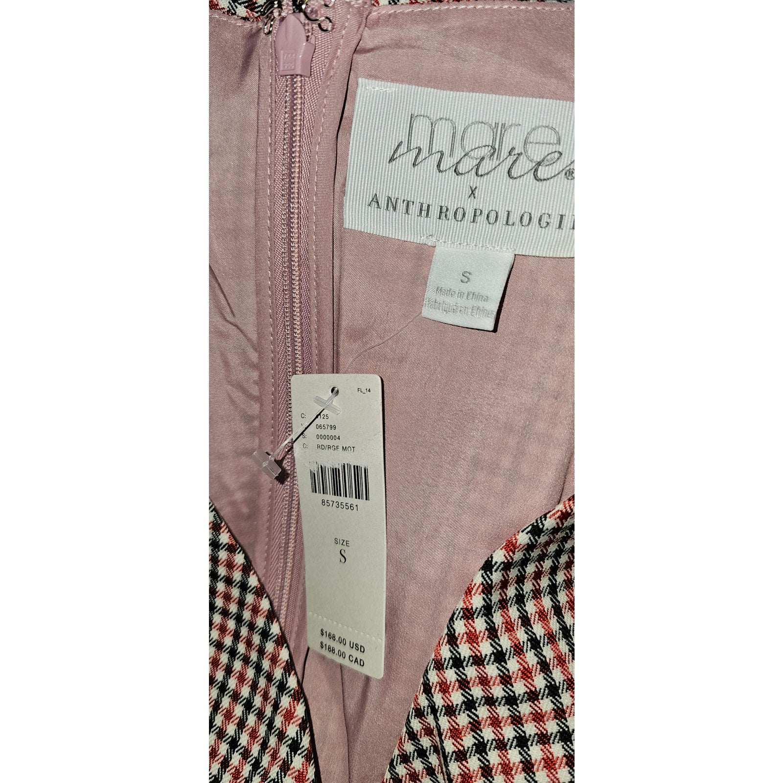 Anthropologie Mare V-Neck Mini-Check Romper