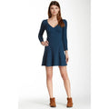 New Free People Heartstopper Fit & Flare Knit Mini Dress $118 Small Blue Teal