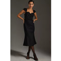New Anthropologie The Cecily Fit & Flare Sweetheart Dress $170 Large Purple