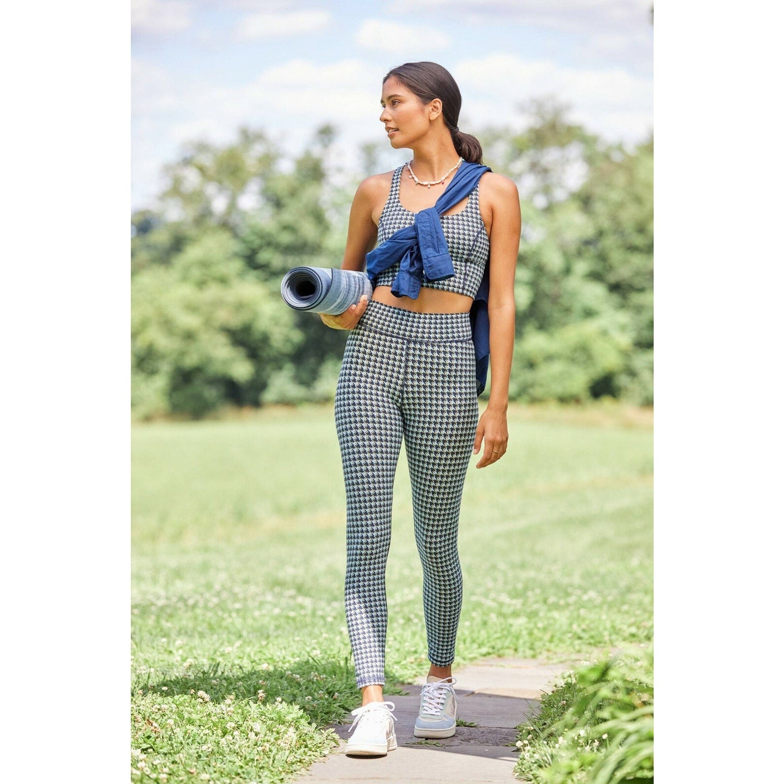 NEW Anthropologie $209 The Upside Houndstooth Leggings and Top Size 4/Small