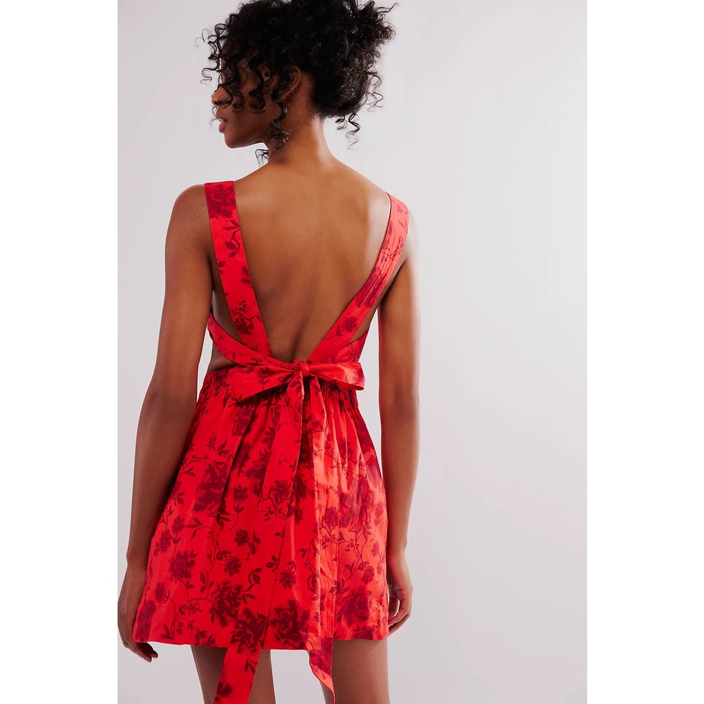 FREE PEOPLE Meet Me In Maui Mini Dress LARGE Heat Wave Floral Combo Free People