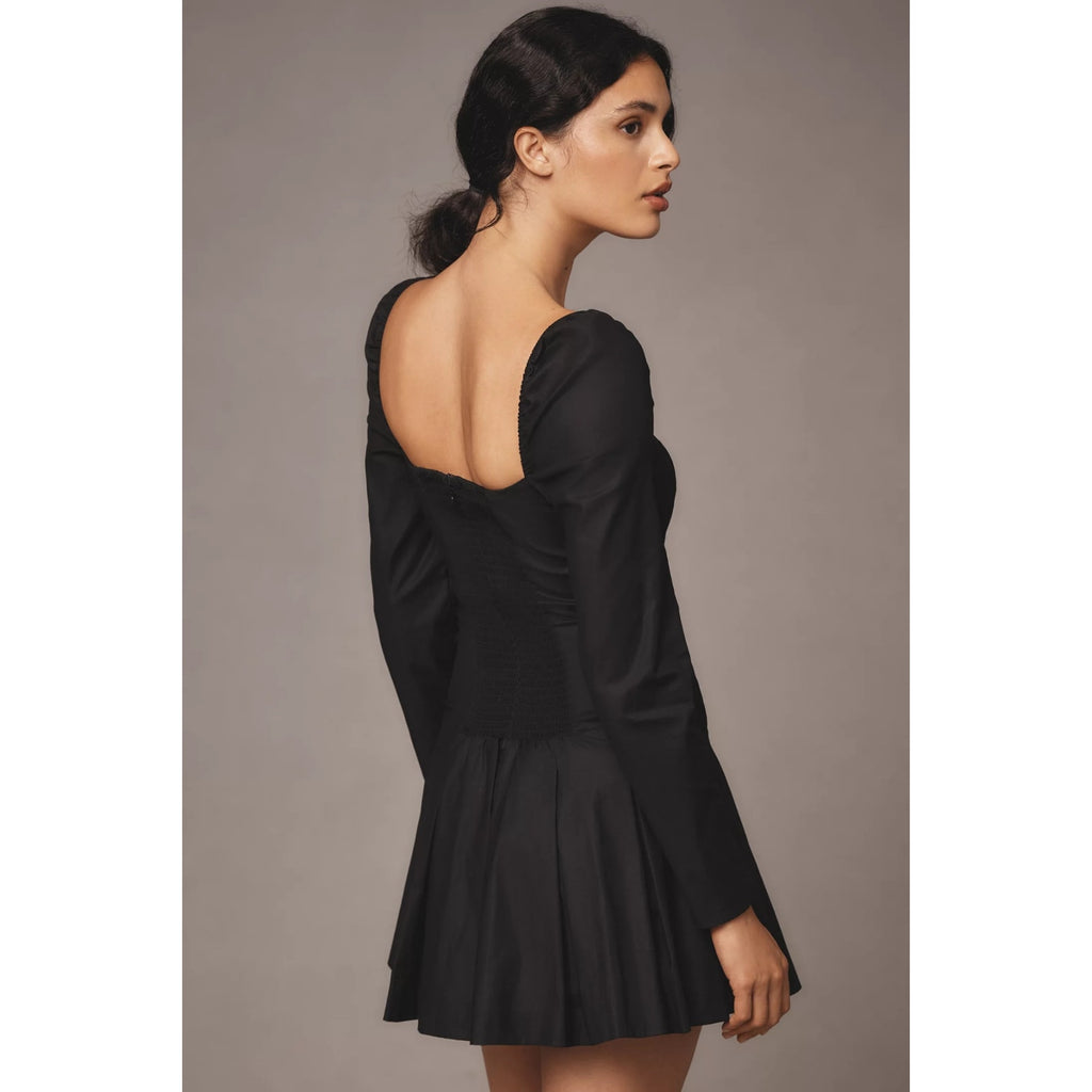 Anthropologie Reformation Luella Long Sleeve Square-Neck Mini Dress