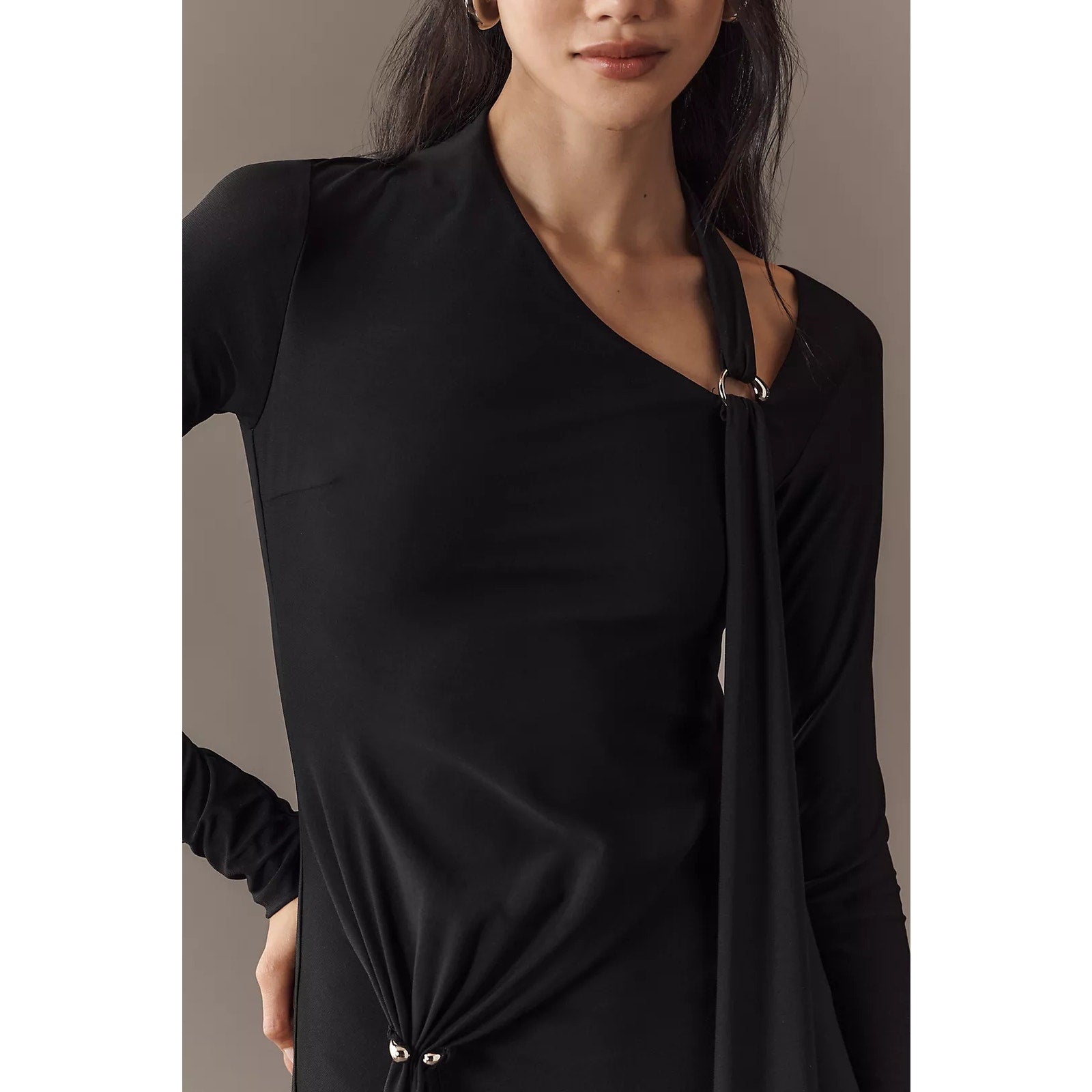 Anthropologie Misha Long-Sleeve Jersey Mini Dress