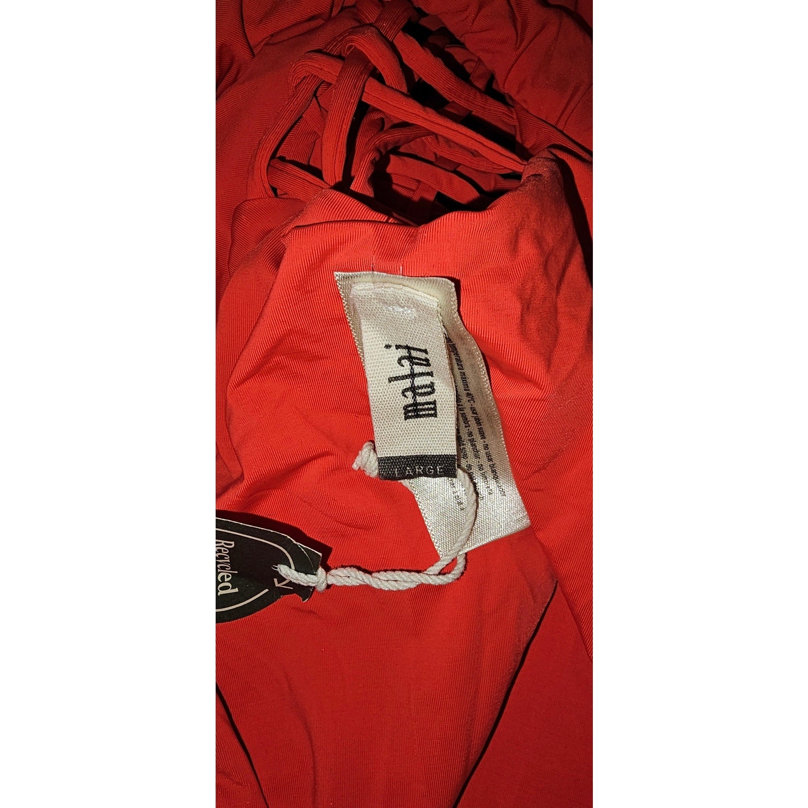 Anthropologie Malai Koi Strappy-Back One-Piece Swimsuit LARGE Red Anthropologie