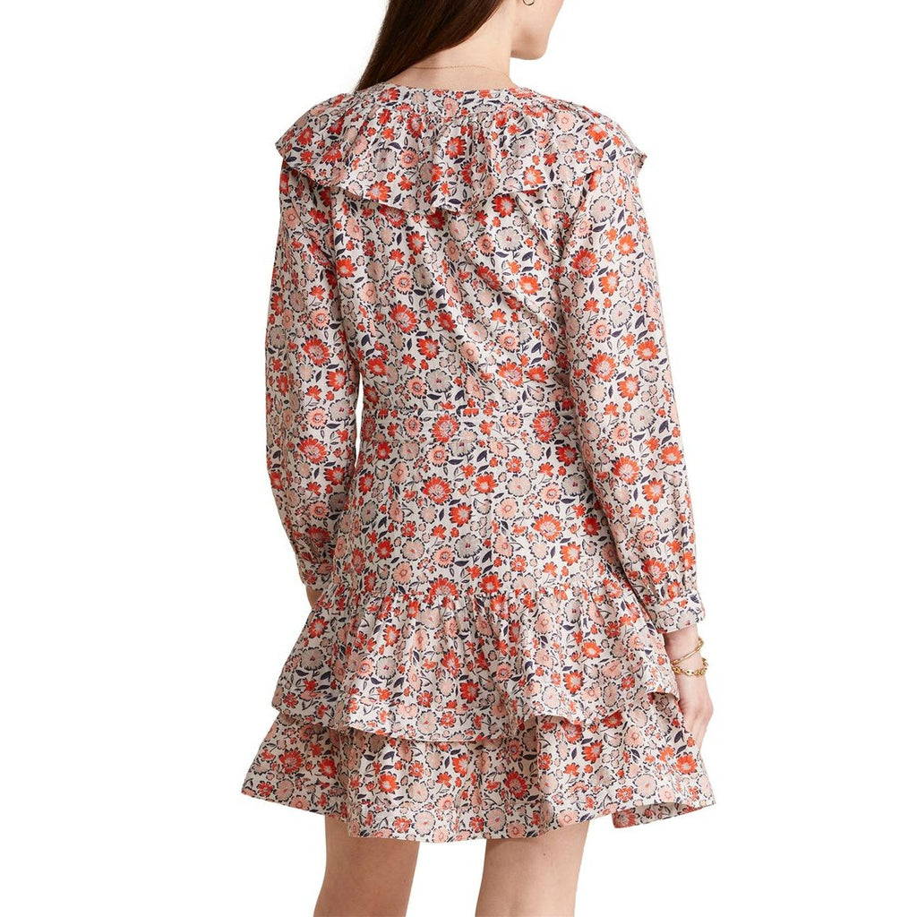 New VIineyard Vines Ivy Ruffle Mini Dress $328 SIZE 2 Multi Stone Floral