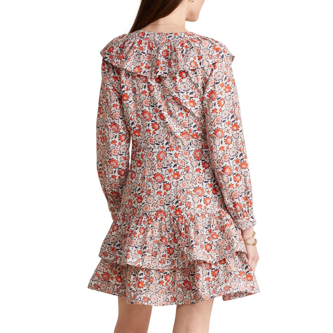 New VIineyard Vines Ivy Ruffle Mini Dress $328 SIZE 2 Multi Stone Floral