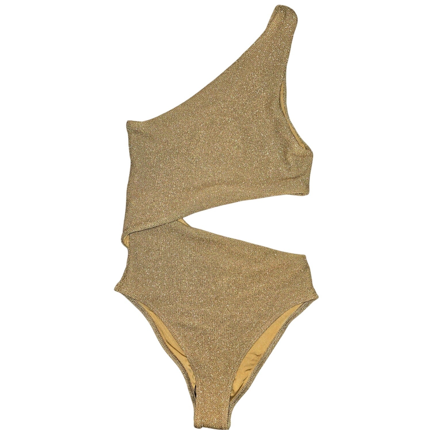 New Free People Beach Riot Celine Shine One-Piece  $148 XS Gold Side Cutout